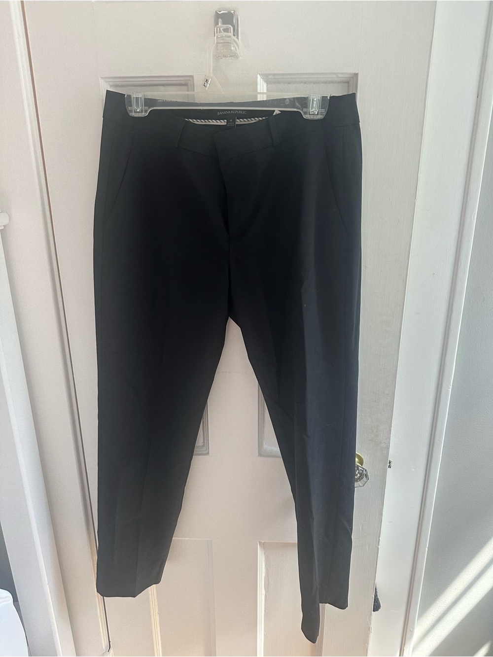 Banana Republic Women's Black Tailored Trousers Avery Style Straight Leg